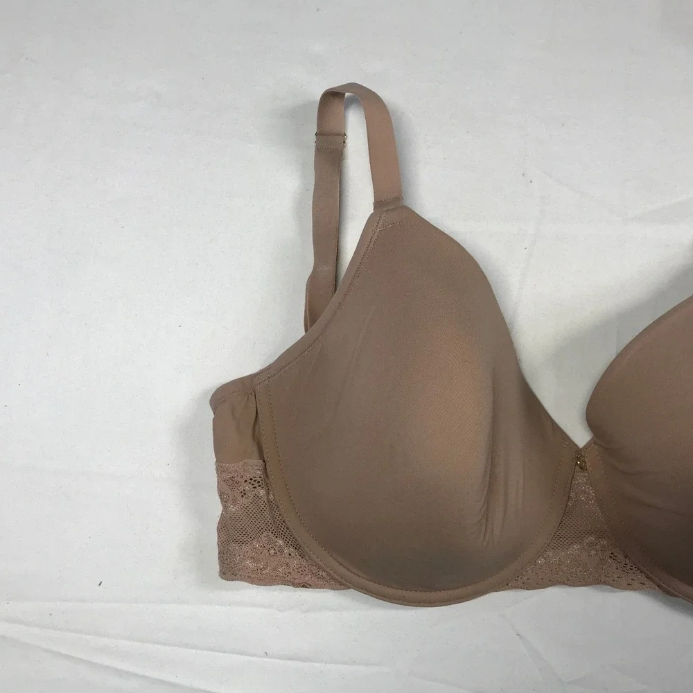 Natori Pure Luxe Full Coverage Contour Underwire Bra Tan Nude 32G 721154